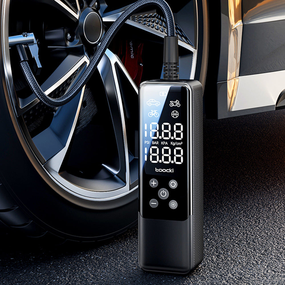 TOOCKI A5 Car Air Compressor Tire Inflator for Tire Inflation Car Tire Pump with LED Light for Car Tires TOOCKI A5 Car Air Compressor Tire Inflator for Tire Inflation Car Tire Pump with LED Light for Car Tires